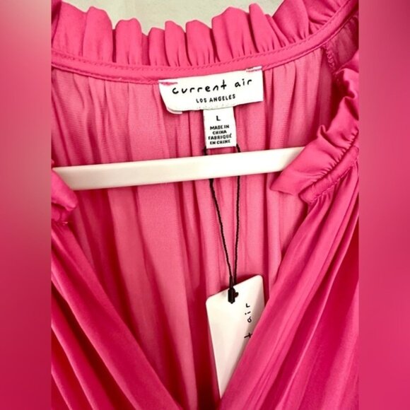 Current Air Fuchsia Pink Surplice Mini Dress NWT size Large - Picture 5 of 5